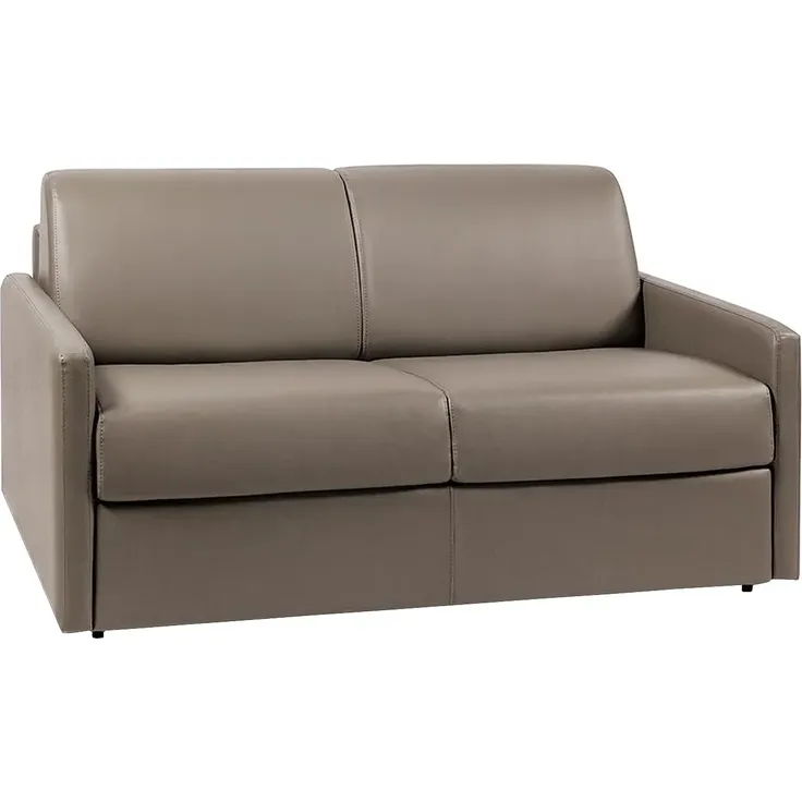 Vente-unique - CALIFE Sofa Kunstleder Schokoladenbraun - B 223 cm94 cm x H 85 cm x L 150 cm