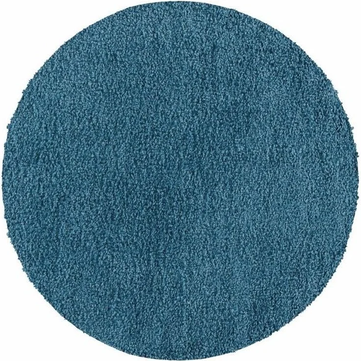 Teppium Teppich Unicolor - Einfarbig, Rund, Höhe: 30 mm, Einfarbig Shaggy Teppich Wohnzimmer Langflor versch. farben und größen – Bild 4