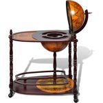 vidaXL Globus-Bartisch Eukalyptusholz Freistehend 240699