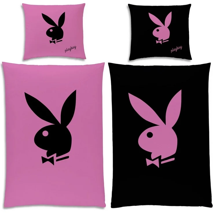 BERONAGE Wendebettwäsche Playboy Bunny Bettwäsche Linon / Renforcé, 100% Baumwolle, 2 teilig, 135x200 + 80x80 cm – Bild 5