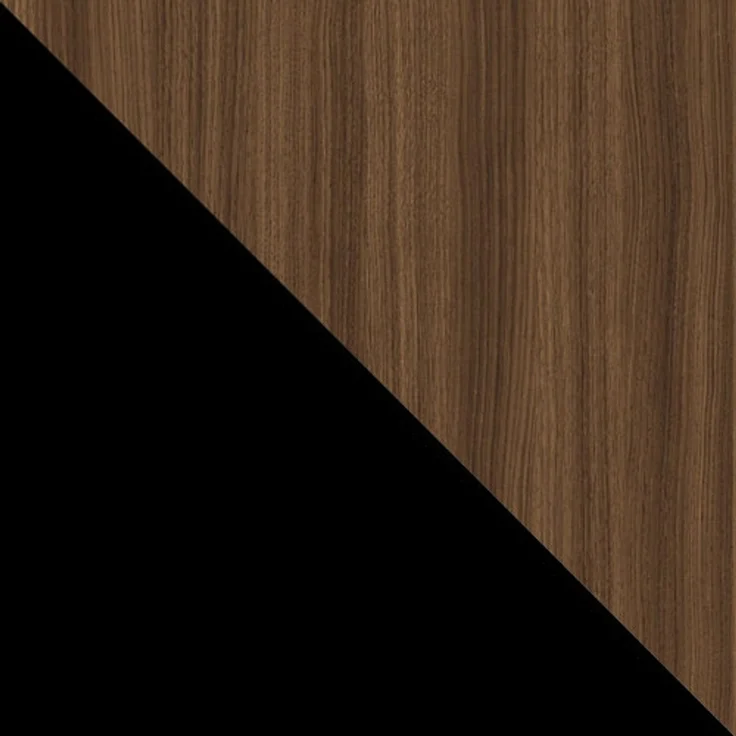 Couchtisch Rajkon, Beine und Seiten aus Stahl (Farbe: Schwarz / Nuss Franklin Tobacco) – Bild 5