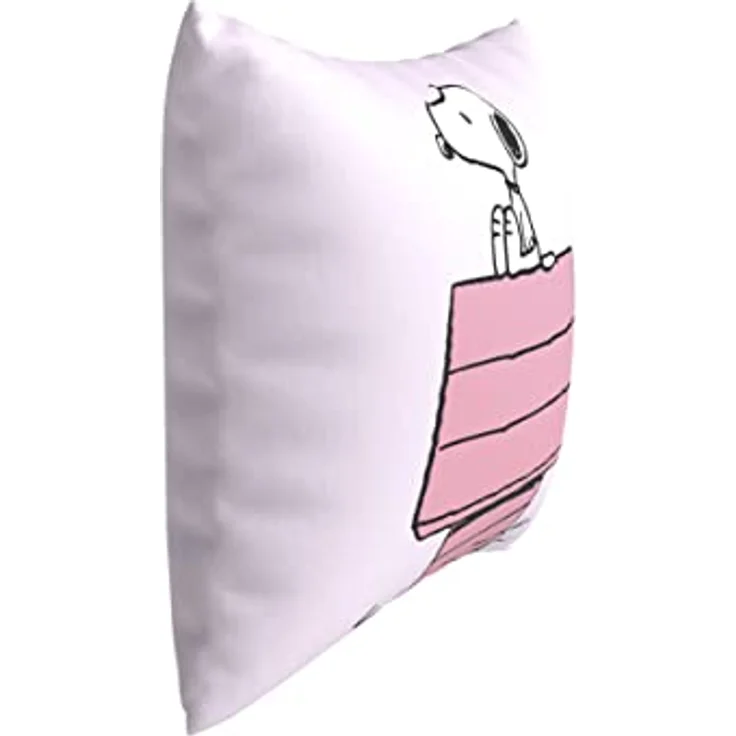 CYPBRANDS Chaises Longues, Rosa, Dekokissen mit lustigem Snoopy-Motiv, glatt und weich – Bild 2