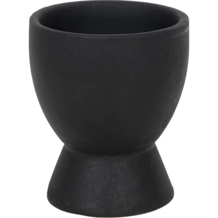 HIT Trading Eierbecher BRUNCH, Ø 6 cm, H 8 cm, Schwarz matt, (1-tlg), Steingut – Bild 3
