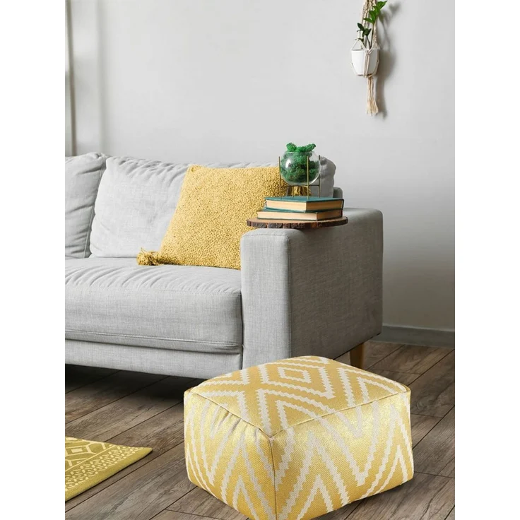 Amagohome Bodenkissen Kelim Sitzwürfel 50x50 H35cm Pouf Fußhocker Sitzhocker Bodenkissen Fuß – Bild 4
