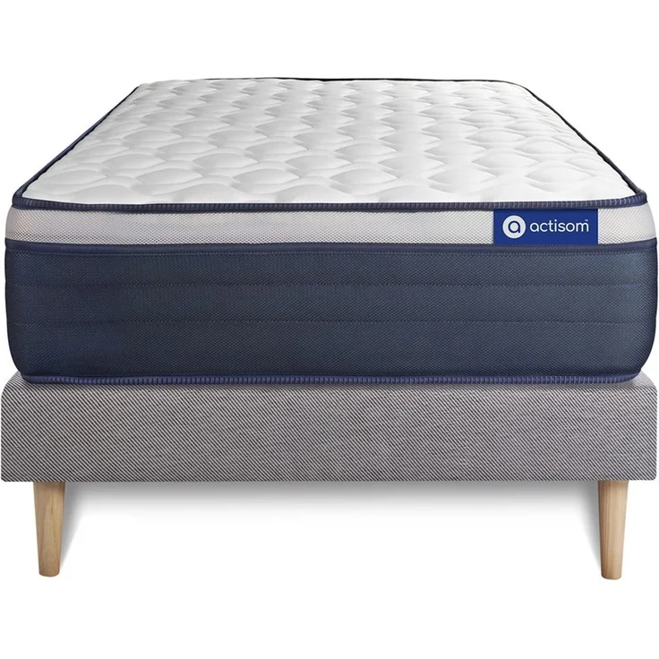 Actilatex max matratze 90x200cm + Bettgestell mit lattenrost - Dicke : 26cm - Latex und Memory-Schaum - H4 – Bild 1
