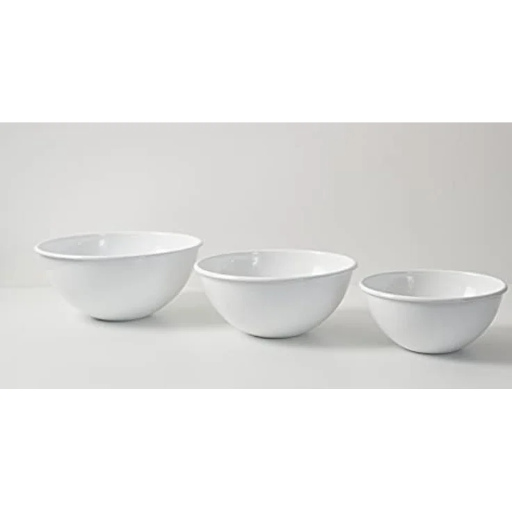 Riess Obst und Salatschüssel Emaille Weiß 22cm – Bild 3
