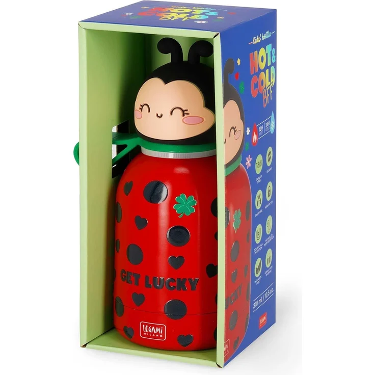 Legami - Hot&Cold BFF Ladybug Kinder-Thermosflasche, doppelwandiger 18/8 Edelstahl, luftdicht, hält 12 Stunden warm – Bild 6