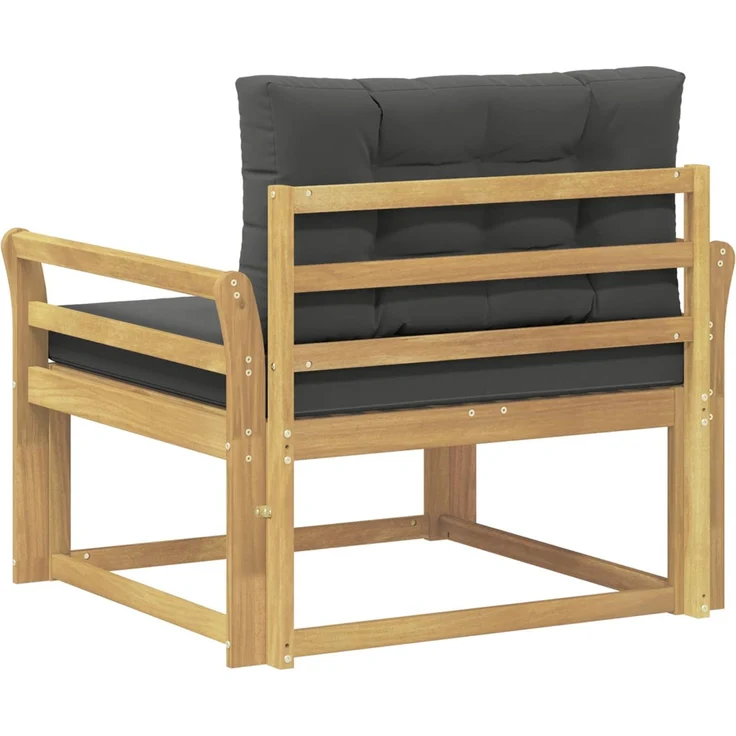 vidaXL Outdoor Mittelsofa Polyester Weiß 3439011 – Bild 5