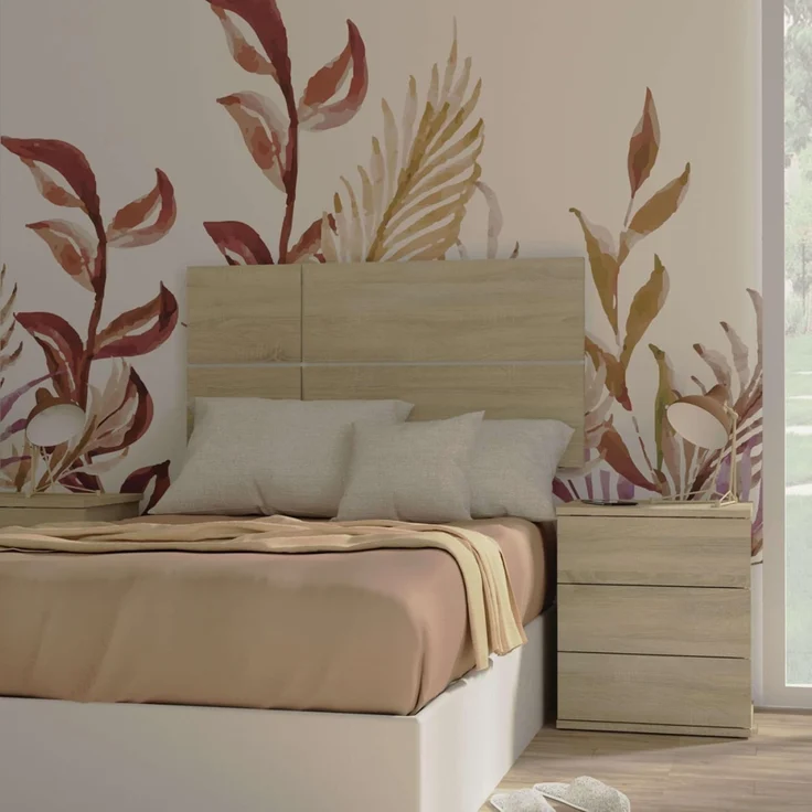 Muebles Pitarch | Nachttisch 3 Schubladen mit Metallführungen, Cambrian Eiche, 48,5 x 41 x 40 cm (Höhe x Breite x Tiefe), Kleine Kommode, Modern, Modell Dana – Bild 2