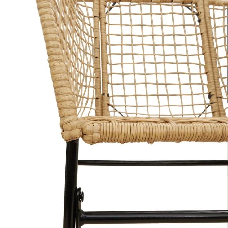 vidaXL Gartenstühle 2 Stk. Braun Poly Rattan 369099 – Bild 7