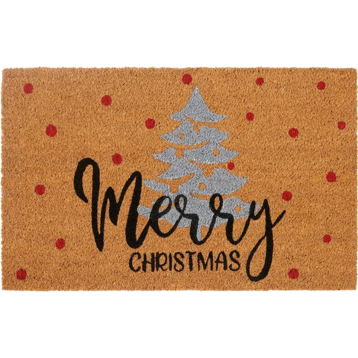 HANSE Home Fußmatte Kokos Silver Christmas Gifts, Türmatte, rechteckig, Höhe: 15 mm, Schmutzfangmatte, Rutschfest, Outdoor, Weihnachten, Kokosmatte, Flur – Bild 5
