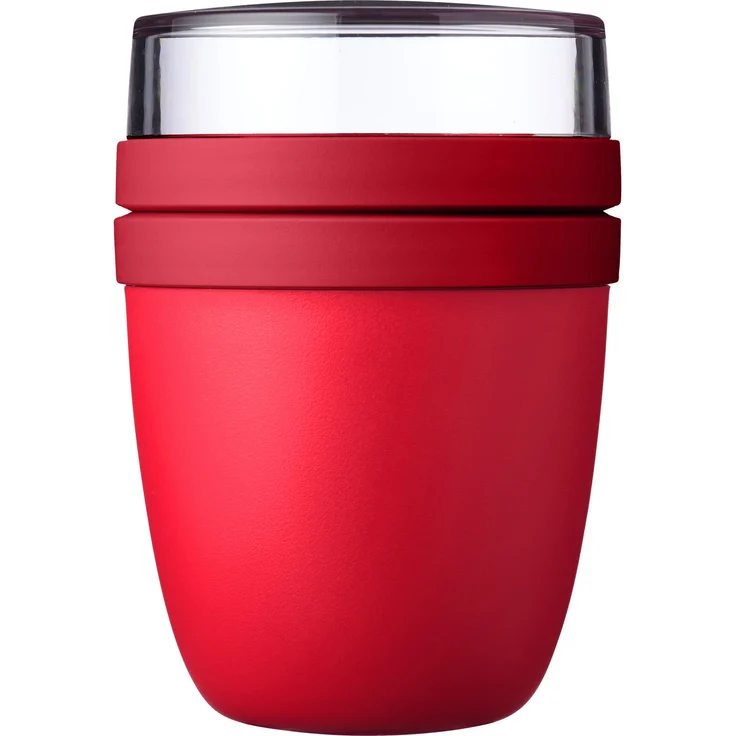 Mepal | Lunchpot Ellipse | Campus Red | praktischer To go Becher | geeignet für Tiefkühler, Mikrowelle, Spülmaschine | ideal für Müsli & Joghurt – Bild 1