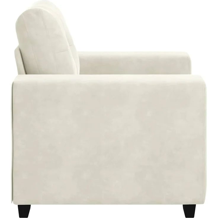 vidaXL Sessel Creme 100x78x80 cm Samt 4105106 – Bild 5