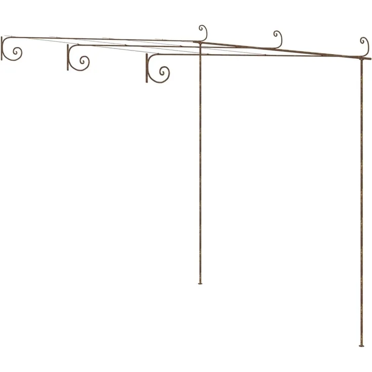 vidaXL Garten-Pergola Antik-Braun 3x3x2,5 m Eisen 313997