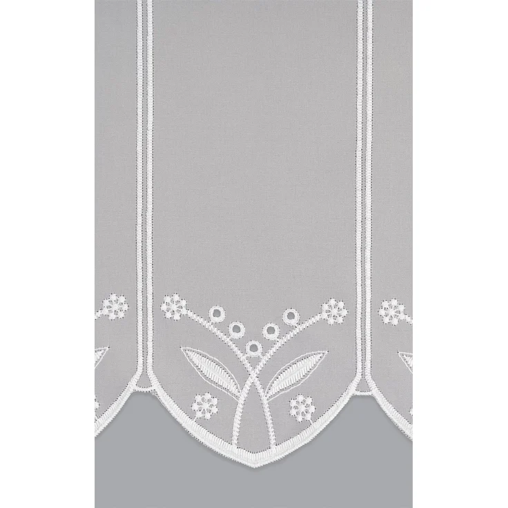 Lysel Scheibengardine Blümchenpaar (Bx H) 181,9cm * 60cm weiß/reinweiß – Bild 3
