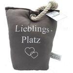 LB H&F Lilienburg Türfeststeller Türstopper Türdämpfer Türfeststeller Fensterstopper Grau Herz (schwer Stoff Sack Vintage (Lieblingsplatz), Lieblingsplatz