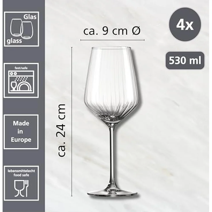 Ritzenhoff & Breker Rotweinglas Jive, 4-tlg, Glas, 4er Set, je 530 ml – Bild 2