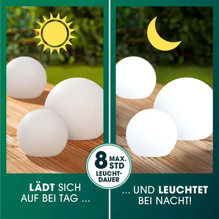 EASYmaxx Solar-Dekokugel mit Farbwechsel - 3er-Set – Bild 4
