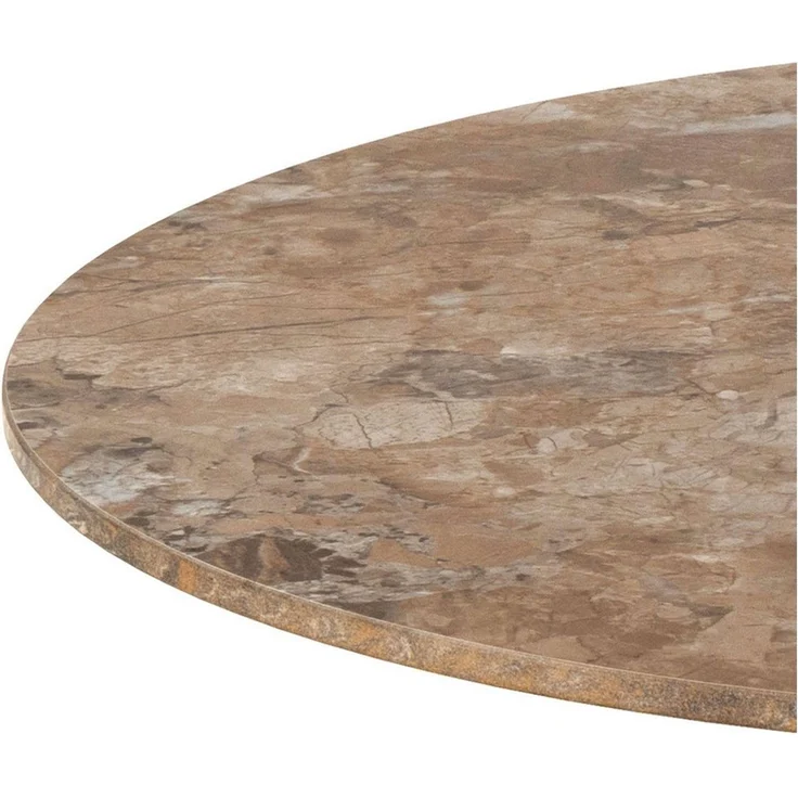 ACTONA GROUP Couchtisch Kaffeetisch, Beistelltisch (B/T/H: 60x60x45cm), Tisch braun, polierte Keramiktischplatte – Bild 3