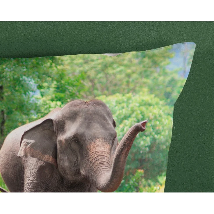 Good Morning Kinder Bettwäsche 135x200 Elephants Elefanten Wende grün 30754 – Bild 3