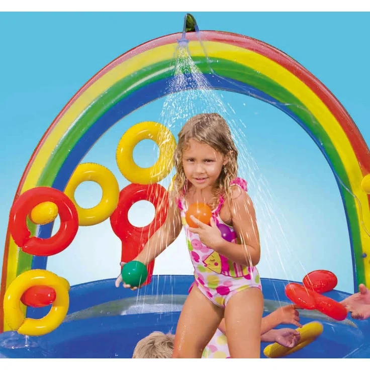 Intex Pool Aufblasbar Rainbow Ring Play Center 297x193 x135 cm 3202797 – Bild 5