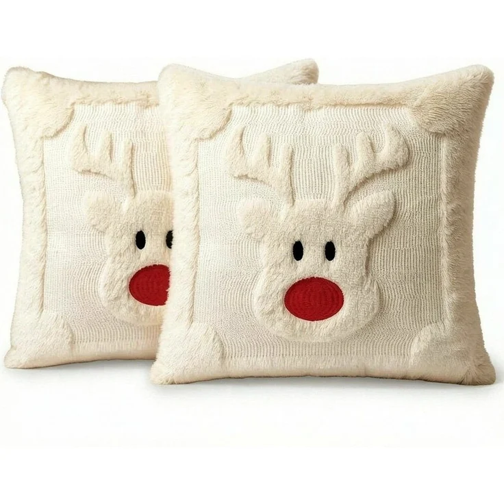 Bomiclss Kissenbezug 2er-Set Weihnachtsdeko Kissenbezug 45x45 cm, (2 Stück) – Bild 1