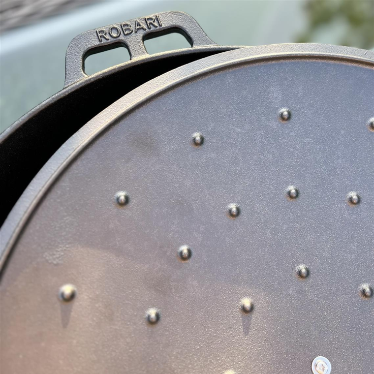 ROBARI Kazan Gusseisen 20 Liter Kasan mit Deckel aus Gusseisen Wok Asia – Bild 6