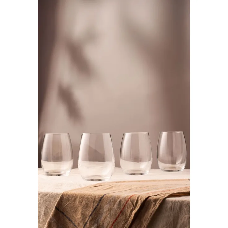 Hermia Concept 'Astoria 570 - Transparent' Gläser-Set (4-teilig), Transparent, 7 x 7 x 12 cm, 570 ml
