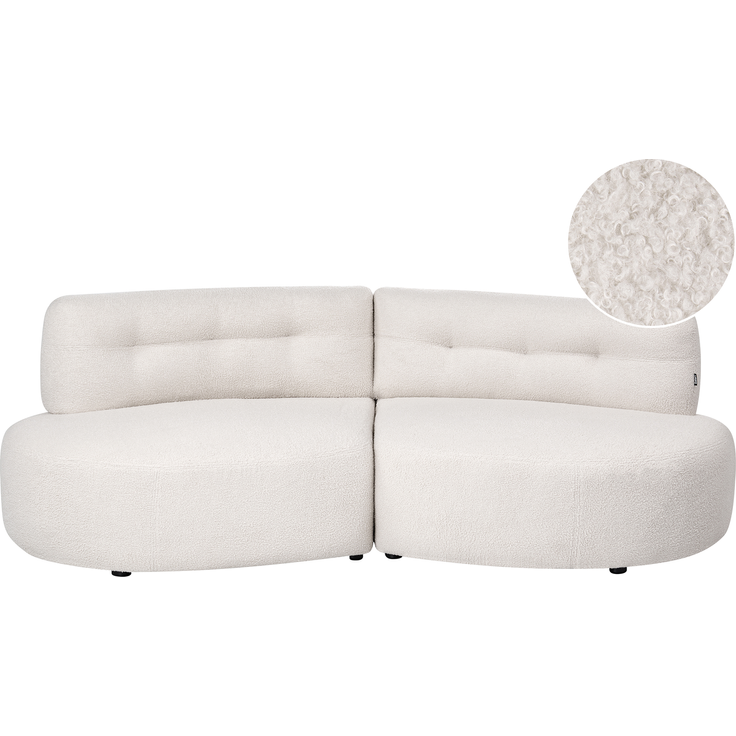 Sofa 3-Sitzer LAERDAL Bouclé Cremeweiß