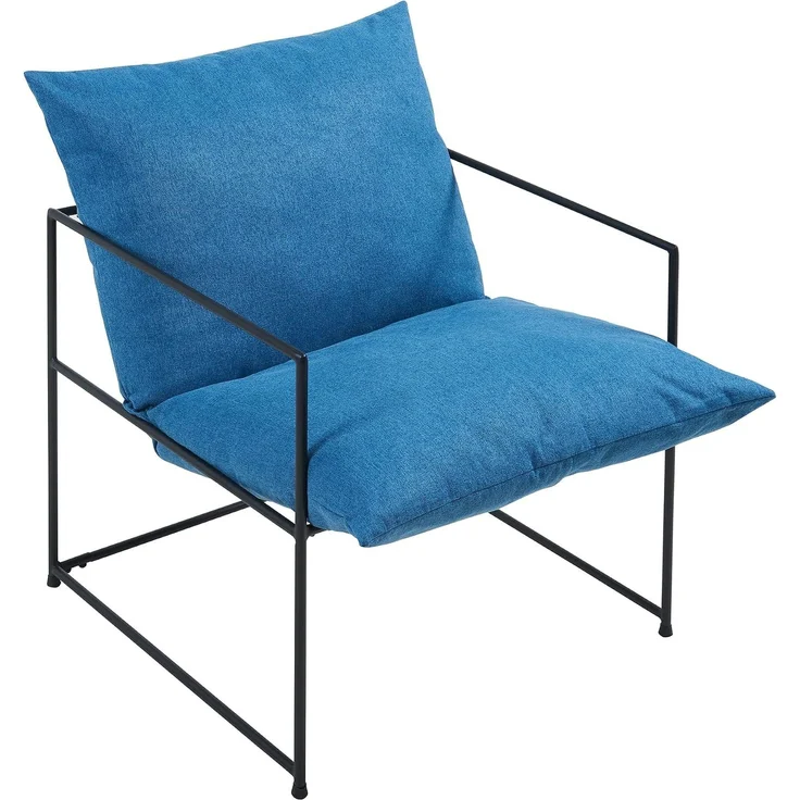 Sessel Utsjoki 90x61x70 cm Schwarz/Blau [en. casa] – Bild 5