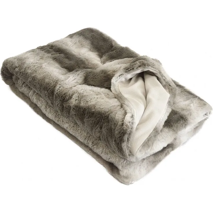 MESANA Wohndecke Decke Blanca grau Polyester Microfaser-Fleece Tagesdecke Kuscheledecke Zudecke Fleecedecke warm kuschelig Decke gemütlich Wohnzimmerdecke