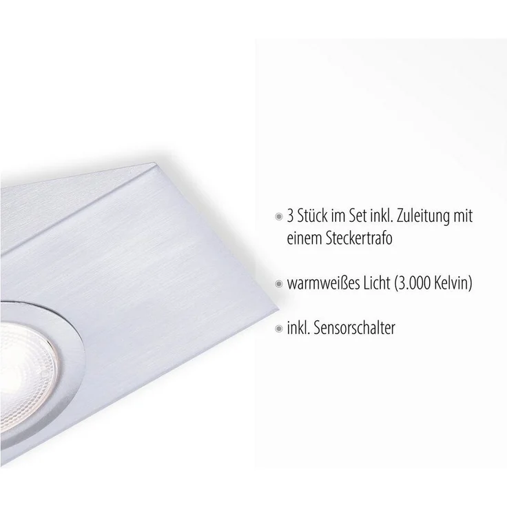 JUST LIGHT Unterschrankleuchte THEO, LED fest integriert, Warmweiß, LED Unterbauleuchte, Küchenlampe, Küchenbeleuchtung – Bild 2