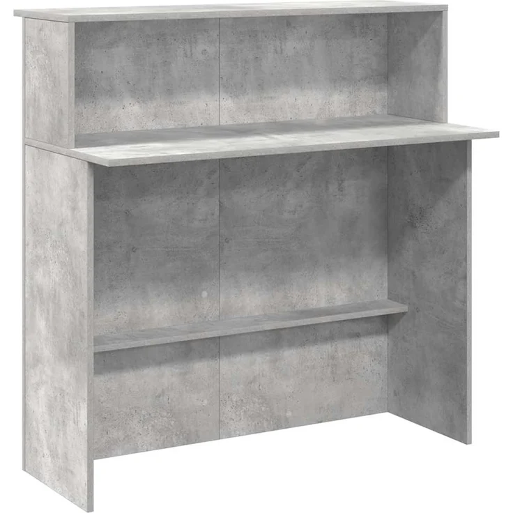 vidaXL Empfangstheke Betongrau 100x50x103,5 cm Holzwerkstoff 859027 – Bild 1