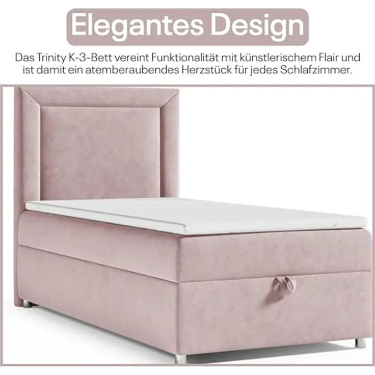 Best For Home Trinity K3 Single Bed Box Spring Bed with Bonnell Spring Mattress – Bild 5