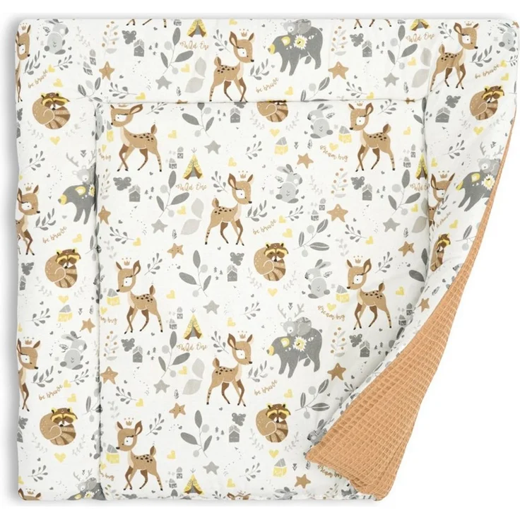 Wickelauflage für Babys 75x72 cm - Weiche Baumwolle, Abwaschbar - Wickelkommode & Wickeltischauflage Braun Fuchs – Bild 5