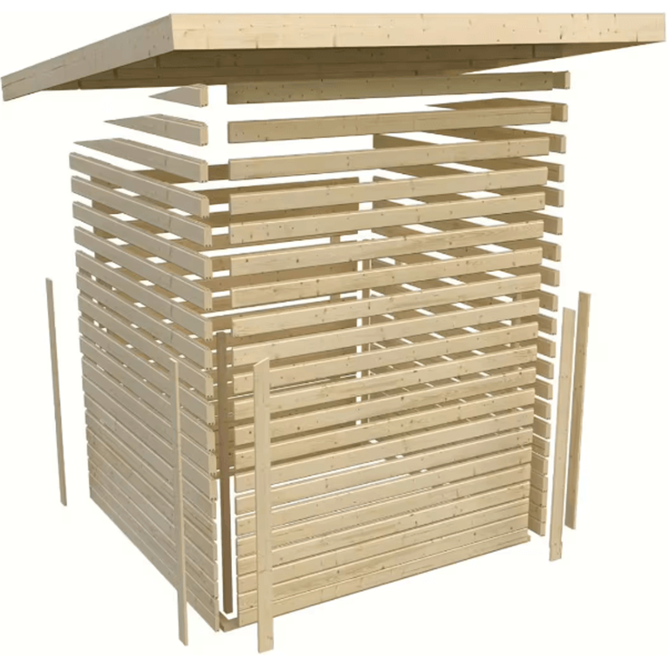 Karibu Sauna Hytti 1 terragrau ohne Ofen – Bild 6