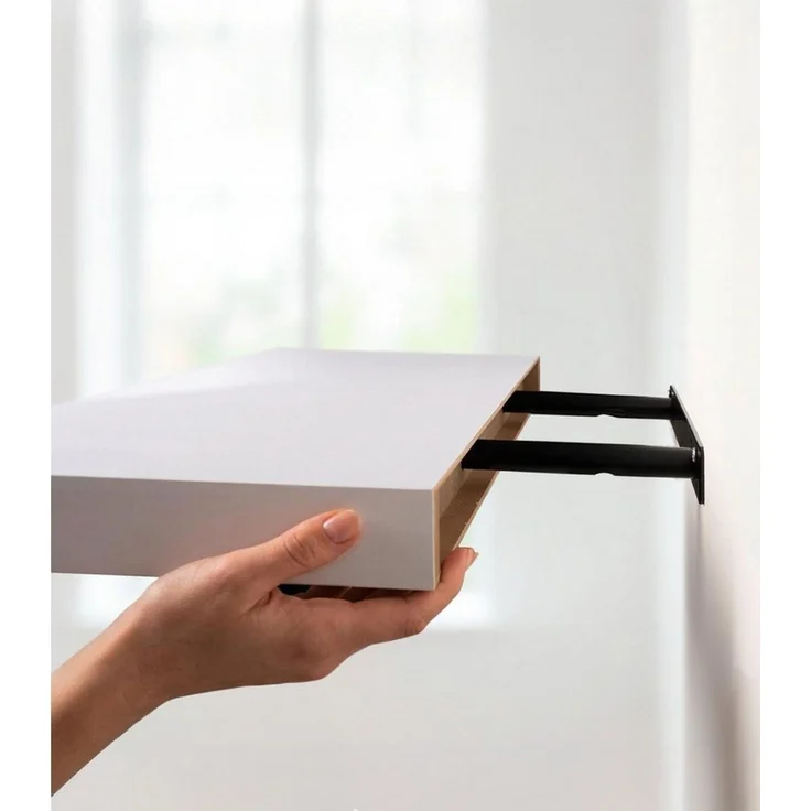 Home4You Wandboard Wandregal mit Halterung, 60cm, 2er Set, Spar-Set – Bild 3
