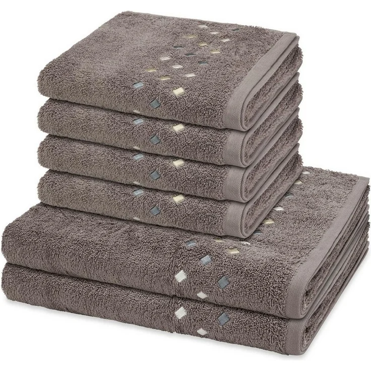 ROSS Handtuch Set Stoneline, Frottee (Spar-Set, 6-St), 4 X Handtuch 2 X Duschtuch im Set - Baumwolle - Saugstark – Bild 1