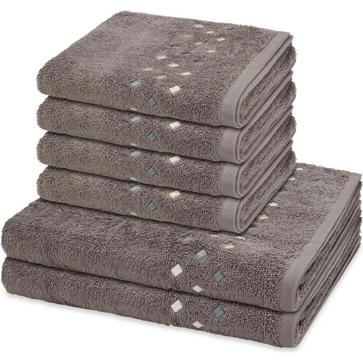 ROSS Handtuch Set Stoneline, Frottee (Spar-Set, 6-St), 4 X Handtuch 2 X Duschtuch im Set - Baumwolle - Saugstark