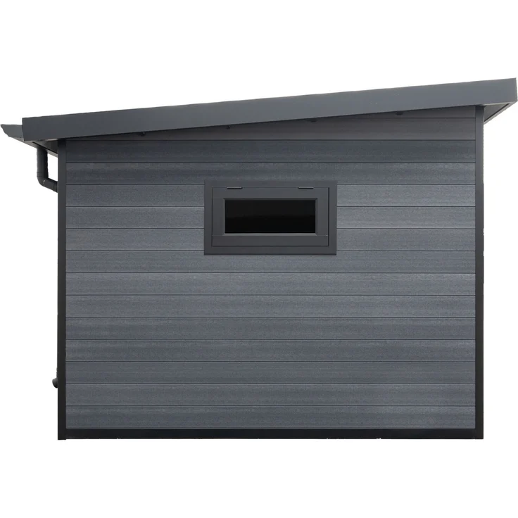 Fjordholz Gartenhaus Modell 'Style DeLuxe' 2-Raum, Alumium / WPC Grau, 422 x 290 x 198,1 cm – Bild 4