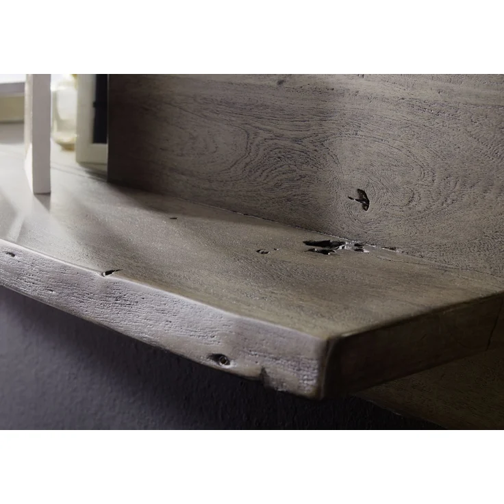 Wandregal Akazie 165x22x38 grau lackiert PURE ACACIA #906 – Bild 4
