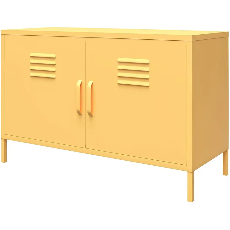 DHP Furniture Dorel Home Novogratz Cache, Metall, Schließfach, Aufbewahrung, gelb, Einheitsgröße