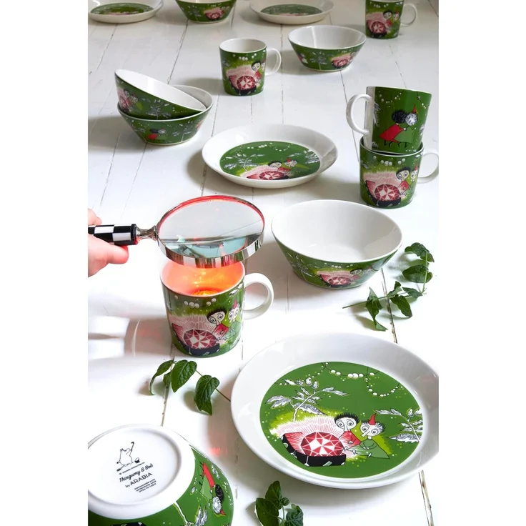 Arabia Moomin Teller 19cm Thingumy and Bob green – Bild 6