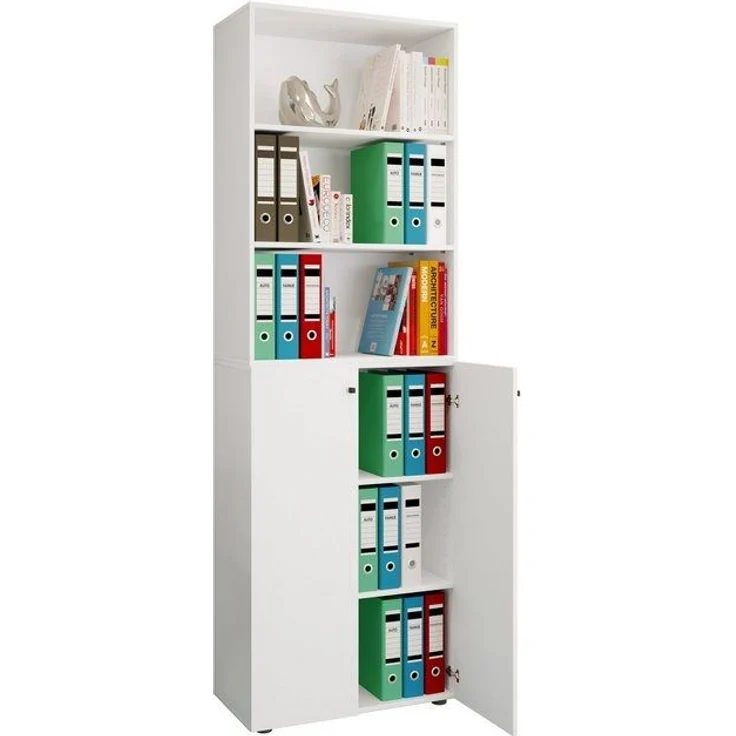 VCM Büroschrank Ulas 919149 Weiß H. 220 x B. 70 x T. 40cm – Bild 3