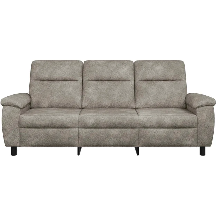 vidaXL Sofa Hellgrau 214 x 90 x 95 cm Kunstwildleder 42040984 – Bild 3