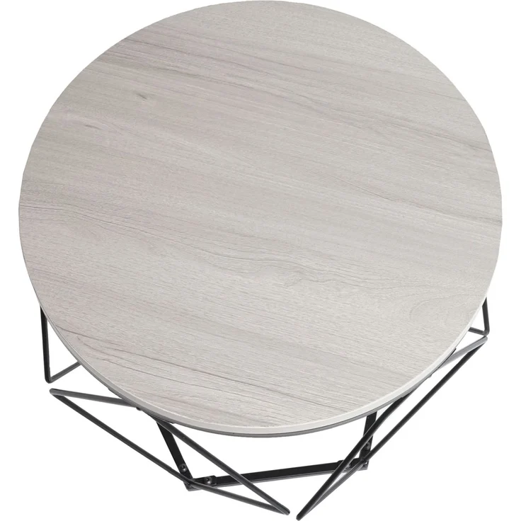 Couchtisch-Set HWC-L37, Kaffeetisch Beistelltisch Loungetisch, Metall Holz ~ Eiche-grau-Optik – Bild 8