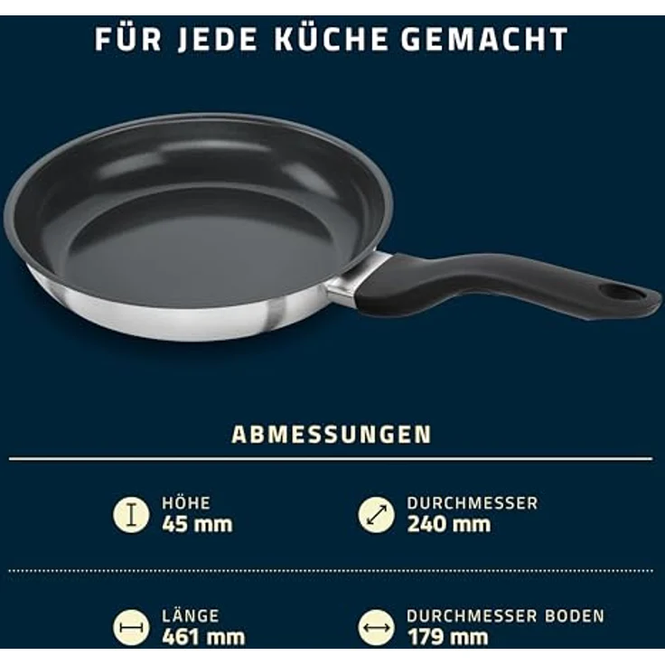 Bratpfanne Henckels by ZWILLING STREAM CERAMIC D 24 cm bunt Pfannen-Set Pfanne Pfannenset – Bild 7