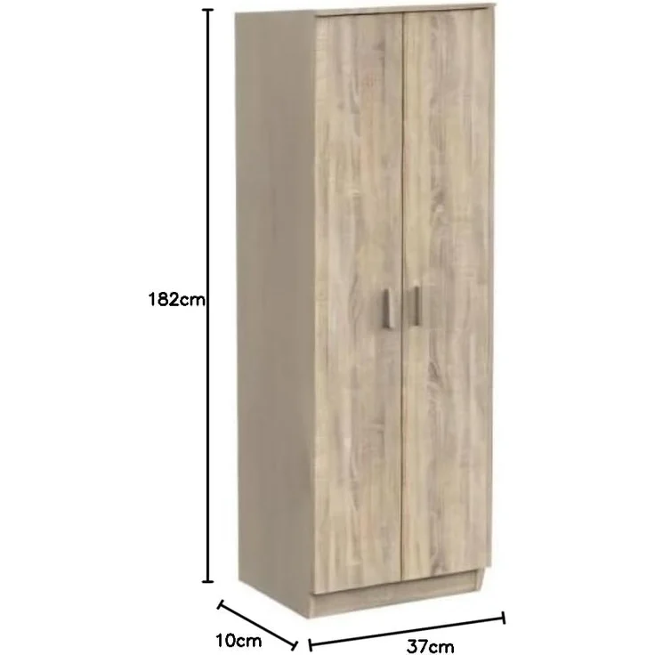 Muebles Pitarch | Multifunktionaler Schrank mit 2 Türen für Reinigung, Küchen, Galerien, 4 Fächer, 2 verstellbare Regalböden, 180 x 60 x 35 cm (Höhe x Breite x Tiefe), Eiche Cambrian, Tibet Kollektion – Bild 3