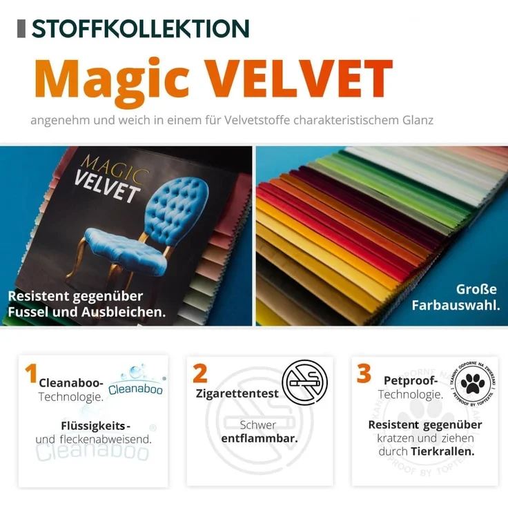 Esszimmerstuhl Bretoka C, Stuhl aus Buchenholz für Küche, Restaurant (Buche / Magic Velvet 2205) – Bild 8