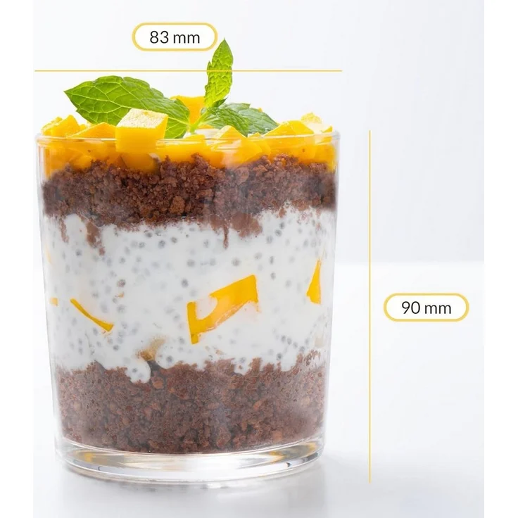 KONZEPT Dessertschale Dessertgläser Set aus Glas, große Gläser für Nachtisch, (6-tlg), 300 ml, Geeignet für Desserts, Getränke, Saucen. – Bild 3